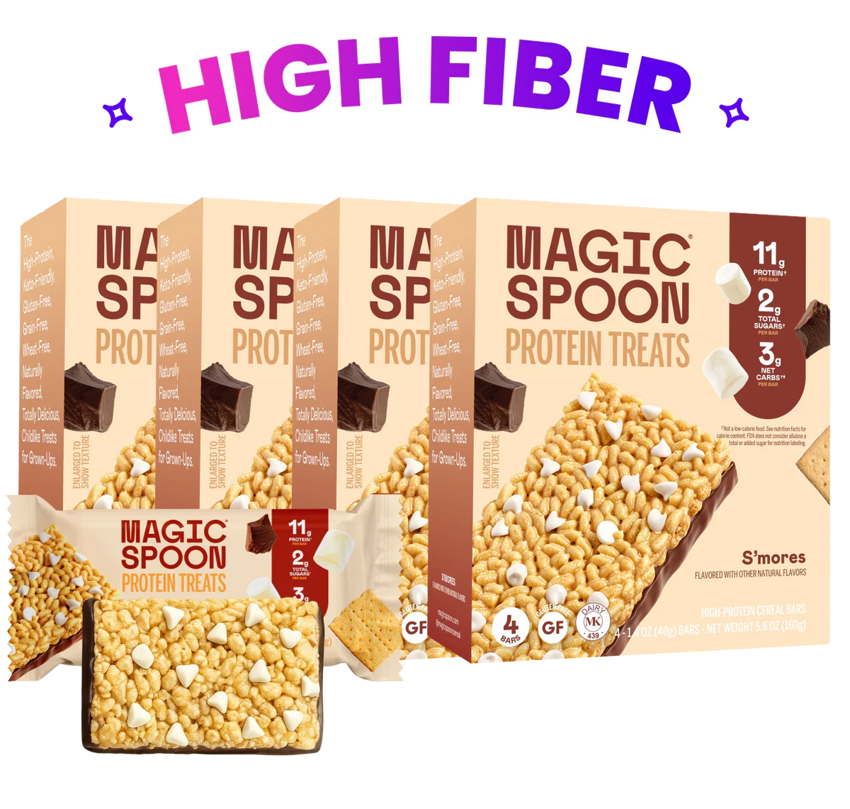S'mores - 16 Cereal Treats (4 Boxes)